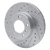 E-Line Drilled & Slotted Silver Brake Rotor, 1986-1989 Jaguar, Position: Front Left - image 2