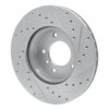 E-Line Drilled & Slotted Silver Brake Rotor, 1986-1989 Jaguar, Position: Front Left - image 3