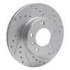 E-Line Drilled & Slotted Silver Brake Rotor, 1986-1989 Jaguar, Position: Front Right - image 2
