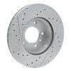 E-Line Drilled & Slotted Silver Brake Rotor, 1986-1989 Jaguar, Position: Front Right - image 4