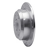E-Line Drilled & Slotted Silver Brake Rotor, 1986-1989 Jaguar, Position: Rear Left