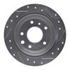 E-Line Drilled & Slotted Silver Brake Rotor, 1986-1989 Jaguar, Position: Rear Left - image 3