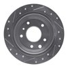 E-Line Drilled & Slotted Silver Brake Rotor, 1986-1989 Jaguar, Position: Rear Right - image 4