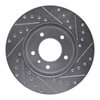 E-Line Drilled & Slotted Silver Brake Rotor, 1990-1997 Jaguar, Position: Front Left - image 4