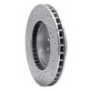 E-Line Drilled & Slotted Silver Brake Rotor, 1990-1997 Jaguar, Position: Front Right - image 2