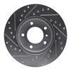 E-Line Drilled & Slotted Silver Brake Rotor, 1990-1997 Jaguar, Position: Front Right - image 3