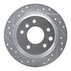 E-Line Drilled & Slotted Silver Brake Rotor, 1990-1995 Jaguar, Position: Rear Left - image 2