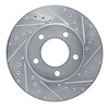 E-Line Drilled & Slotted Silver Brake Rotor, 1993-1994 Jaguar, Position: Front Right - image 1