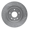 E-Line Drilled & Slotted Silver Brake Rotor, 1995-2006 Jaguar, Position: Rear Left - image 1