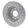E-Line Drilled & Slotted Silver Brake Rotor, 1995-2006 Jaguar, Position: Rear Left - image 4