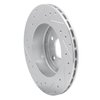 E-Line Drilled & Slotted Silver Brake Rotor, 1995-2006 Jaguar, Position: Rear Right - image 4