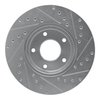 E-Line Drilled & Slotted Silver Brake Rotor, 1997-2003 Jaguar, Position: Front Left - image 2