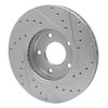 E-Line Drilled & Slotted Silver Brake Rotor, 1997-2003 Jaguar, Position: Front Left - image 3