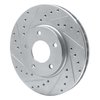 E-Line Drilled & Slotted Silver Brake Rotor, 1997-2003 Jaguar, Position: Front Left - image 4