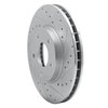 E-Line Drilled & Slotted Silver Brake Rotor, 1997-2003 Jaguar, Position: Front Right - image 2