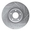 E-Line Drilled & Slotted Silver Brake Rotor, 1998-2006 Jaguar, Position: Front Left - image 4