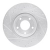 E-Line Drilled & Slotted Silver Brake Rotor, 1998-2006 Jaguar, Position: Front Right - image 3