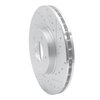 E-Line Drilled & Slotted Silver Brake Rotor, 1998-2006 Jaguar, Position: Front Right - image 4