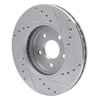 E-Line Drilled & Slotted Silver Brake Rotor, 2001-2008 Fits Multiple Makes/Models, Position: Front Left - image 4