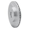 E-Line Drilled & Slotted Silver Brake Rotor, 2001-2008 Fits Multiple Makes/Models, Position: Front Right - image 2