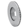 E-Line Drilled & Slotted Silver Brake Rotor, 2001-2008 Fits Multiple Makes/Models, Position: Front Right - image 3