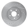 E-Line Drilled & Slotted Silver Brake Rotor, 2001-2008 Fits Multiple Makes/Models, Position: Front Right - image 4