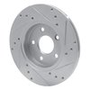 E-Line Drilled & Slotted Silver Brake Rotor, 2001-2008 Fits Multiple Makes/Models, Position: Rear Left - image 3