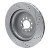 E-Line Drilled & Slotted Silver Brake Rotor, 2003-2005 Jaguar, Position: Front Left - image 1