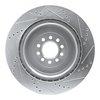 E-Line Drilled & Slotted Silver Brake Rotor, 2003-2005 Jaguar, Position: Front Left - image 2