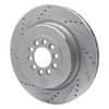 E-Line Drilled & Slotted Silver Brake Rotor, 2003-2005 Jaguar, Position: Front Left - image 3