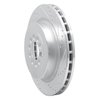 E-Line Drilled & Slotted Silver Brake Rotor, 2003-2005 Jaguar, Position: Front Right - image 2