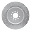 E-Line Drilled & Slotted Silver Brake Rotor, 2003-2005 Jaguar, Position: Front Right - image 3