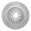 E-Line Drilled & Slotted Silver Brake Rotor, 2003-2005 Jaguar, Position: Front Right - image 4