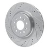 E-Line Drilled & Slotted Silver Brake Rotor, 2000-2006 Jaguar, Position: Front Left - image 3