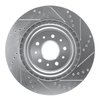E-Line Drilled & Slotted Silver Brake Rotor, 2000-2006 Jaguar, Position: Front Left - image 4