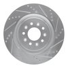 E-Line Drilled & Slotted Silver Brake Rotor, 2000-2006 Jaguar, Position: Front Right - image 2
