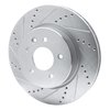 E-Line Drilled & Slotted Silver Brake Rotor, 2000-2006 Jaguar, Position: Rear Left - image 3