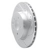 E-Line Drilled & Slotted Silver Brake Rotor, 2000-2006 Jaguar, Position: Rear Right - image 2