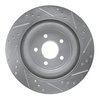 E-Line Drilled & Slotted Silver Brake Rotor, 2006-2015 Jaguar, Position: Rear Left - image 2