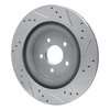 E-Line Drilled & Slotted Silver Brake Rotor, 2006-2015 Jaguar, Position: Rear Left - image 4