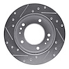 E-Line Drilled & Slotted Silver Brake Rotor, 2006-2015 Jaguar, Position: Rear Right - image 1