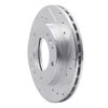 E-Line Drilled & Slotted Silver Brake Rotor, 2006-2015 Jaguar, Position: Rear Right - image 2