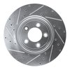 E-Line Drilled & Slotted Silver Brake Rotor, 2006-2010 Jaguar, Position: Front Left - image 2