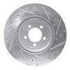 E-Line Drilled & Slotted Silver Brake Rotor, 2006-2010 Jaguar, Position: Front Left - image 4