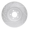 E-Line Drilled & Slotted Silver Brake Rotor, 2006-2010 Jaguar, Position: Front Right - image 2