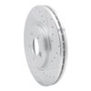 E-Line Drilled & Slotted Silver Brake Rotor, 2006-2010 Jaguar, Position: Front Right - image 3