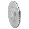 E-Line Drilled & Slotted Silver Brake Rotor, 2006-2021 Jaguar, Position: Front Left - image 2