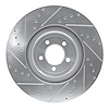 E-Line Drilled & Slotted Silver Brake Rotor, 2006-2021 Jaguar, Position: Front Right - image 1