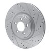 E-Line Drilled & Slotted Silver Brake Rotor, 2006-2021 Jaguar, Position: Front Right - image 3