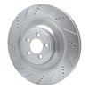 E-Line Drilled & Slotted Silver Brake Rotor, 2008-2009 Jaguar, Position: Right Front - image 2